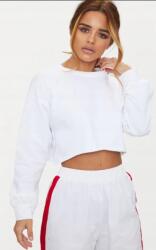 Prettylittlething Prettylittle Petite Fehér Rövid Blúz, Size 40, 100% pamut