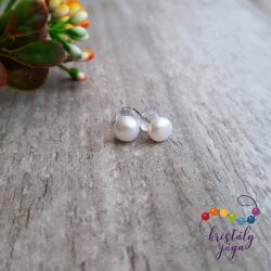 Kristály Jóga Shop Édesvízi igazgyöngy 6 mm-es ezüst fülbevaló