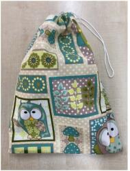 MK Bea Frissentartó Kenyérzsák - Erdei Patchwork Minta (30×40 cm)