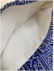 MK Bea Kenyérzsák 30×35 cm - kék-fehér mintás, fagyasztóba is