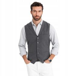 Ombre Férfi grafit szürke galléros öltöny mellény V2 OM-BLZV-0109 L
