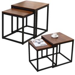 LEAN Set de măsuțe de cafe maro închis, 2 bucăți (26618) Masa de cafea