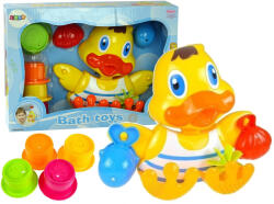 LEAN Toys Set de Jucării pentru Baie Leantoys cu Rață Veselă și Căni cu Animale (1154)