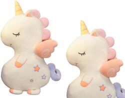 LEAN Toys Jucărie și Decor Unicorn de Pluș, Alb, 50 cm (20951)