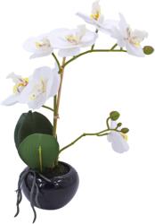 BackHomeLiving Floare Artificială - Orhidee Albă 30 cm (HID4795)