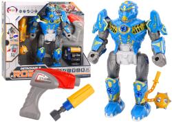 LEAN Toys Robot Albastru cu Șurubelniță și Burghiu, Lumină și Sunet (18634)