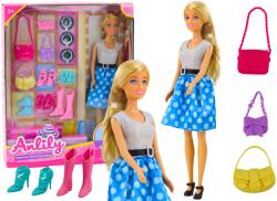 LEAN Toys Set Anlily Păpușă cu Haine, Accesorii și Complemente (14378) Papusa