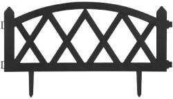 Garden of Eden Bordura / Gard pentru Patul de Flori 60 x 34 cm - Negru (10 buc. ) (11474A)