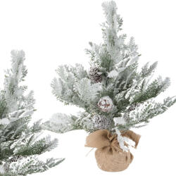 Verk Group Brad de Crăciun artificial decorativ acoperit cu zăpadă, 45 cm, pentru masă (26228)