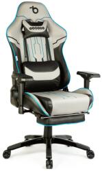 Bemada Scaun Gaming cu Pernă, Gri/Negru/Albastru (BMD1118A)