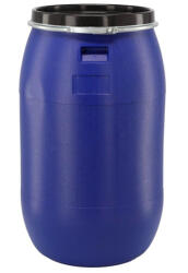 Gardenline Butoi din Plastic cu Capac si Cerc Metalic - 220 Litri (BEC220L)