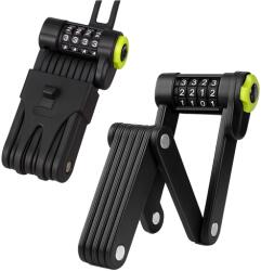 Trizand 25733 Lacat Pliabil pentru Bicicleta, cu Cod de Patru Cifre, Negru (00025733)
