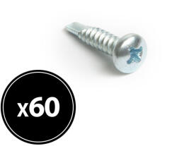 Handy Șuruburi autoforante cu cap plat 4, 2 x 19 mm (60 buc) (04806)