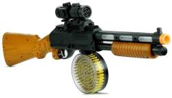 LEAN Toys Pistol Mitralieră AK 868-1 cu Lumini și Sunete, 60 cm (3345)
