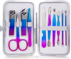GordonToys Set Profesional de Manichiură în 10 Piese, Nuanțe Ombre Albastru-Lavandă (G931)