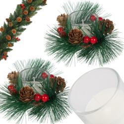 Verk Group Lumânări Decorative de Crăciun în Recipient de Sticlă, Set de 2 Bucăți (26230)