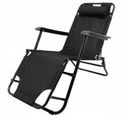 Garden Line Sezlong de Gradina Garden Line - Negru - 153 x 60 x 30 cm (LEZ7838)