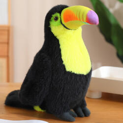 LEAN Toys Pluș Tucan, Galben-Negru, 35 cm (13827)