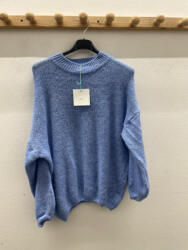  Beunique Fashion Ballon ujjú kötött pulóver Light Blue One Size