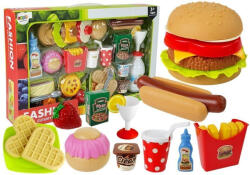 LEAN Toys Set de jucărie restaurant pentru copii Inn Brand cu hamburger și dulciuri (7058) Bucatarie copii