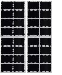 Malatec Set de etichete autoadezive (24 buc) - Negru (00021643)