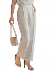 Dazy Elegáns Nadrág, ekrü, magas derekú, Size M, 100% poliészter