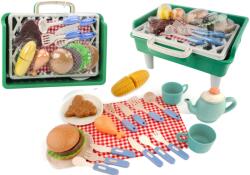 LEAN Toys Set de Grătar Mini pentru Copii cu Mâncare, Tacâmuri și Farfurii (19156) Bucatarie copii