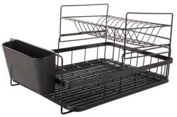 VERK GROUP Uscător de vase cu două niveluri - Negru (07121) Uscator vase