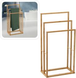 BackHomeLiving Suport pentru prosoape din bambus cu 3 niveluri - 42 x 24 x 82 cm (MUT6552)