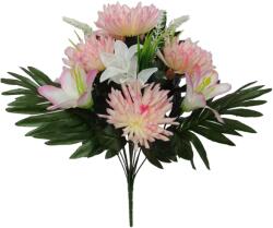 BackHomeLiving Buchet Artificial de Crizanteme și Lalele - 42 x 24 x 24 cm (HID3123)