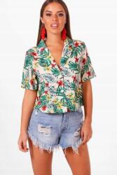 Boohoo Petite Virágos Blúz, Size 32, 100% poliészter