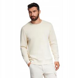 Ombre Férfi basic krémszínű, kerek nyakú melegítő felső V11 OM-SSBN-0175 XXL (148438)