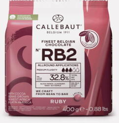 Callebaut Ciocolata RUBY 2, RB2, 400 g, Callebaut (CHR-Q37RB2-E0-D94)