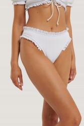 NA-KD Fehér Bikini Alsó Fodrokkal L-es méret