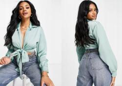  Rebellious Szatén Blúz, Size 40, zöld, 95% poliészter, 5% elasztán