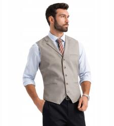 Ombre Bézs színű, galléros férfi öltöny mellény V3 OM-BLZV-0109 L