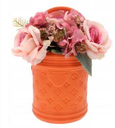 Trend-Deco Dekoratív virágcserép tartó, gipsz, 28cm magas (TD00169-3/ORANGE)