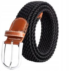 EdiBazzar Rugalmas, szőtt vászon Öv, fekete, férfi/női, 109cm-120cm (Elastyczny pasek czarny rozciągliwy unisex)