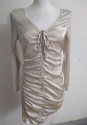 Missguided Mini Ruha, ráncolással, Size 34, nude szín