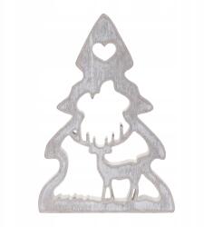 Nowa Fa karácsonyfa, 30cm, szürke, antikolt (tre0013)