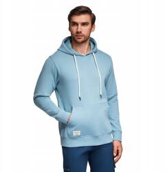 Ombre Férfi alap pulóver kapucnis kenguru zsebbel kék V7 B1674 M (155773)