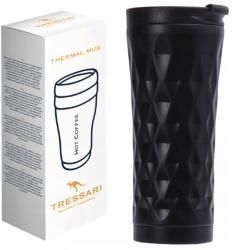 Tressari Nagy termobögre 500 ml kávéhoz teához szivárgásmentes fekete Tressari