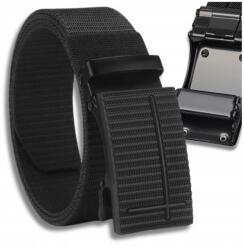 EdiBazzar Fekete Férfi Öv, automata csattal, 3, 8cm széles, 125cm hosszú, nylon (Pasek czarny męski automatyczna klamra)