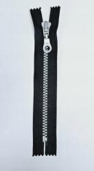 ALPHA 5-ös ezüstözött fekete műanyag cipzár, 16cm (5909000827769)