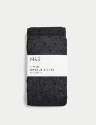 Marks & Spencer Непрозрачни точкови чорапогащи, 2 броя в опаковка (2-14 години) Marks & Spencer черна Marks & Spencer | Cheren | Момчешки | 6-7 години