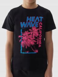 4F Fiú Póló, fekete, pamut (4FJWSS24TTSHM1137-20S-122)