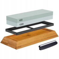  Fenőkő, 400/1000, bambusz talp, szögvezető (KP-37739)