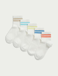 Marks & Spencer Памучни игрални чорапи, 5 чифта Marks & Spencer бял Marks & Spencer | Byal | Момчешки | 6-8+