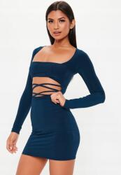 Missguided Ruha Mini, kivágás, sötétkék, Size 38