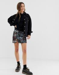  Mini Szoknya, színes, Size 36, kopás a cipzárnál